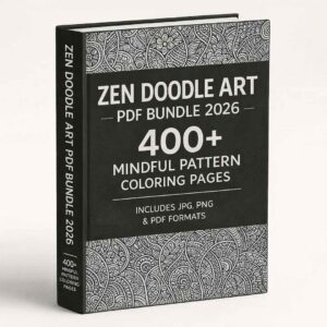 Zen Doodle Art PDF Bundle 2026 – 400+ Mindful Pattern Coloring Pages